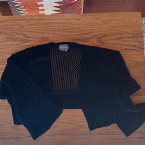 Anthropologie Cropped Cardigan. Black. O/S